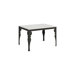 Itamoby Uitschuifbare tafel 90x120/224 cm Paxon Evolution Antraciet Witte Asstructuur - 8050598014394