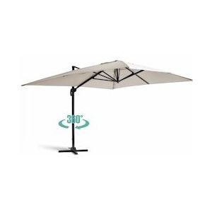 Oviala Business Offset parasol 3x4m in ecru aluminium - beige 105382