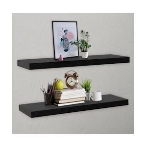 vidaXL-Wandschappen-zwevend-2-st-120x20x3,8-cm-zwart