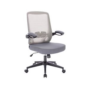 SVITA TOM bureaustoel met lendensteun grijs - grijs Kunststof 91252