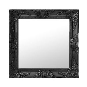 vidaXL Wandspiegel barok stijl 50x50 cm zwart - 320315