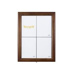 Securit® Classic Informatiedisplay In Donkerbruin |9,5 kg - bruin Massief hout MCS-4A4-WLDB