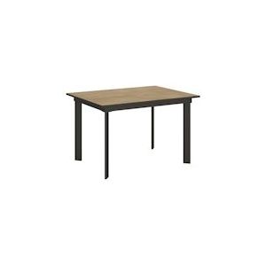Itamoby Uitschuifbare tafel 90x120/180 cm Cumar Antraciet Natuurlijk Eiken Structuur - VE120TBCCUMAR-QN-AN