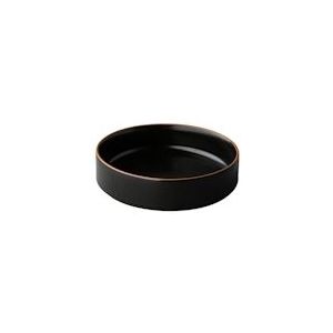 Q Authentic Stylepoint - Bord zwart 15x4cm stapelbaar - 6 stuks - Japan - zwart Porselein QU18004