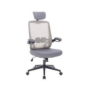 SVITA SAM - Ergonomisch verstelbare bureaustoel in grijs - grijs Polyester 91247
