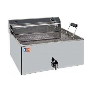 climahosteleria Speciale friteuse voor gebak 30 liter 15 kw driefasig 650X665X370h mm FP30L - Roestvrij staal FP30L