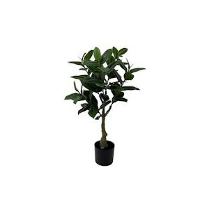 Present Time Kunstplant Rubber Tree - Groen - 48x48x69cm - Modern