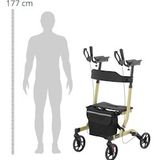 Uniprodo Rollator - Champagne - 136 kg - 1050 - 1150 mm - 4062859157898