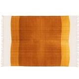 Oviala Business Rechthoekig platgeweven wollen vloerkleed geel/oranje 120 x 170 cm - oranje Textiel 108586