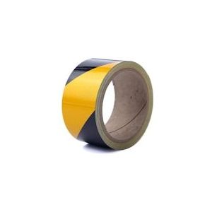 Perel - Reflecterende Tape 5Cm X 10M - Zwart/Geel (PT-RF5X10BY) - PT-RF5X10BY