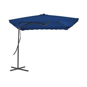 vidaXL Parasol met stalen paal 250x250x230 cm blauw - blauw 312517