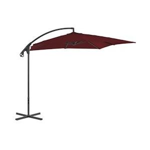 vidaXL Zweefparasol met stalen paal 250x250 cm wijnrood - rood 312510