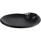 APS - 85074 - Melamintbord - Zwart - Hittebestendig tot 70 °C, 24 x 20 x 2,5 cm