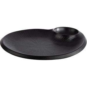 APS - 85074 - Melamintbord - Zwart - Hittebestendig tot 70 °C, 24 x 20 x 2,5 cm