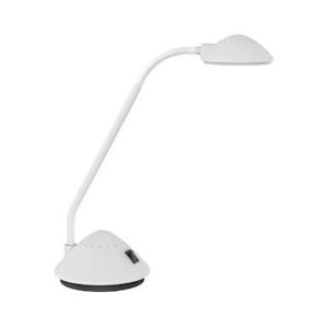 MAUL bureaulamp LED Arc op voet, warmwit licht, wit - blauw Papier 4002390069663