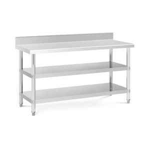 Royal Catering RVS werktafel - ECO - 150 x 60 cm - 226 kg - tussenplank - - Roestvrij staal 4062859093899