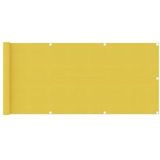 vidaXL Balkonscherm 75x500 cm HDPE geel - geel 310994