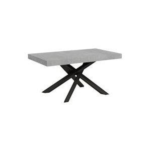 Itamoby Uitschuifbare tafel 90x160/420 cm Volantis Cement Antraciet Structuur - VE160TAVLT420-CM-AN