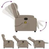 vidaXL Massagestoel verstelbaar kunstleer cappuccinokleurig - 373535