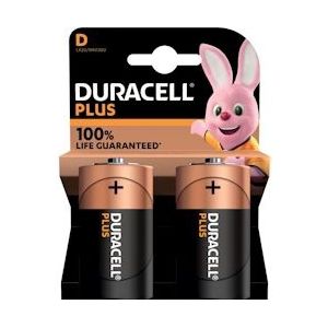 Duracell Plus Alkaline D batterijen - 2 stuks