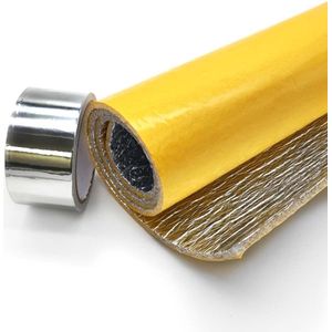 ZELFklevende Reflecterende Thermische Isolatie (1,5m x 1,2m) + Aluminium Tape (10m) - Isolatie van huizen, caravans, bestelwagens, radiatoren - AB-BBEC-GB9T