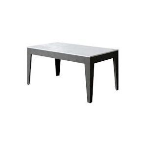 Itamoby Uitschuifbare tafel 90x160/220 cm Cico Mix blad Spatelpoten Wit Spatel Antraciet - 8050598045039