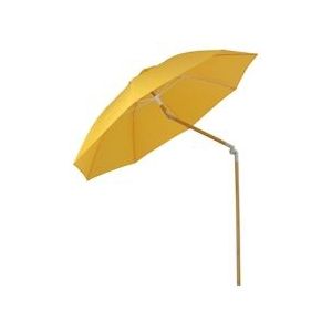 SVITA Set parasol bamboe 2m parasolvoet tuinparasol balkonparasol geel - geel 97635