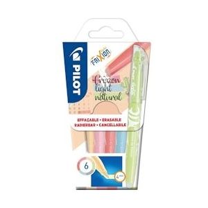 Pilot markeerstift Frixion Light Natural, blister van 6 stuks in geassorteerde kleuren - 449582