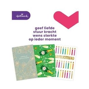 Hallmark navulset wenskaarten, felicitatie, pak van 6 stuks - blauw Papier 8714304689152