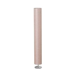 SalesFever staande lamp 120 cm rond | lampenkap kunststof met stoffen kap | roestvrijstalen frame | B 14 x D 14 x H 120 cm | champagne - beige Multi-materiaal 392881