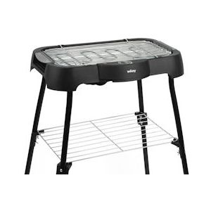 Wëasy GBE42 2-in-1 rookloze elektrische barbecue, tafelbarbecue voor binnen of buiten, draagbare grill, met afneembare poten, instelbare temperatuur - zwart Kunststof 3760124955439