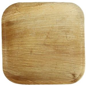 MONOUSO - Palmblad Mini Bord Vierkant 11,5x11,5cm (25 Stuks) - 8435771405341
