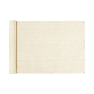 vidaXL Balkonscherm 75x300 cm HDPE crèmekleurig - beige 310920