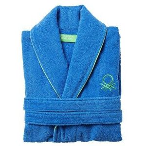 Benetton - Badjas L/XL 360GSM 100% Katoen Regenboogblauw - L/XL blauw BE748