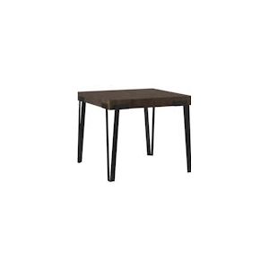 Itamoby Uitschuifbare tafel 90x90/246 cm Antraciet Rio Walnoot structuur - 8050598010693