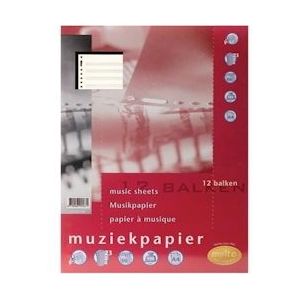 Multo muziekpapier voor ft A4, 23-gaatsperforatie - blauw Papier 8710986995871