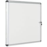 Bi-Office Enclore Earth Afsluitbaar Magnetisch Vitrine Whiteboard Met Alumium Omlijsting,72,0x67,4 cm (6xA4) - wit Staal RVT620109150