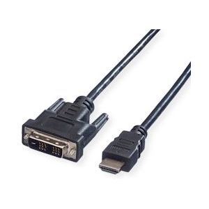 VALUE monitorkabel DVI (18+1) / HDMI M/M, zwart, 3 m - zwart 11.99.5532