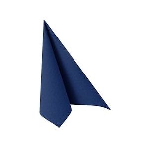 PAPSTAR, Servetten "ROYAL Collection" 1/4 vouw 33 cm x 33 cm donkerblauw - blauw Papier 11249