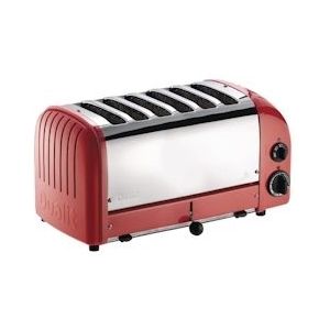 Dualit Vario broodrooster 6 sleuven rood 60154 - GD395