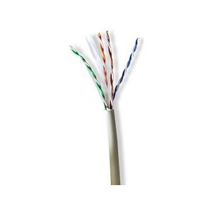 Nedis Netwerk Kabel Rol - CAT6 - Stranded - U/UTP - Koper - 305.0 m - Binnenshuis - Rond - LSZH - Grijs - Gift Box - 5412810403615