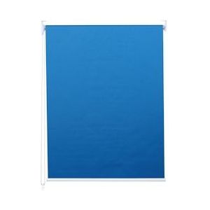 Mendler Rolgordijn HWC-D52, raamrolgordijn zijdelings tochtrolgordijn, 120x160cm zonwering verduisterend ondoorzichtig ~ blauw - blauw Textiel 63368