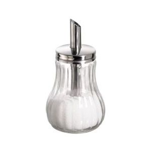 APS suikerdoseerapparaat/suikerdispenser/suikerstrooierØ 8 cm, H: 15 cm, 250 ml - transparant Glas 40486