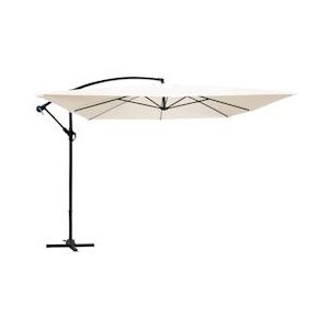 Oviala Business Vierkante parasol 3x3m ecru aluminium - beige 104189
