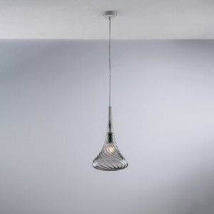 Bonetti Illumina Nemesi - IJzeren ophanging met pyrex grijs glas 1 lichts 142 - Ø20 - BL280-S1-GR - grijs 8050713219208