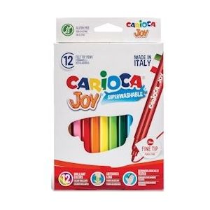 Carioca viltstift Superwashable Joy, 12 stiften in een kartonnen etui - 8003511406141