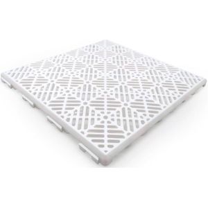 Antihumedades.es Geventileerde anti-vocht tegel 30x30x1,5cm - Polypropyleen - Wit - Kamers, pantry's, zwembaden, douches, badkamers, kleedkamers, terrassen - wit Polypropyleen, kunststof AHM-ES-318-BL