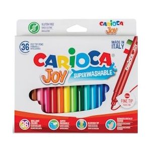 Carioca viltstift Superwashable Joy, 36 stiften in een kartonnen etui - 8003511406165