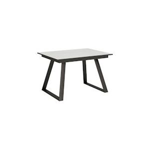 Itamoby Uitschuifbare tafel 90x120/180 cm Bernadette As wit Antraciet Structuur - VE120TBCBERNA-BF-AN