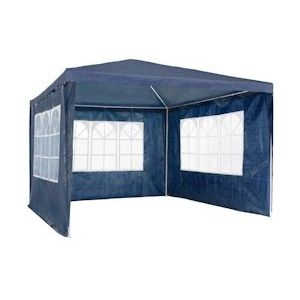 tectake Tuinpaviljoen Baraban 3x3m met 3 zijdelen - blauw - 404814 - blauw Staal 404814